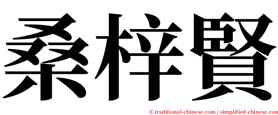 桑梓賢 serif font