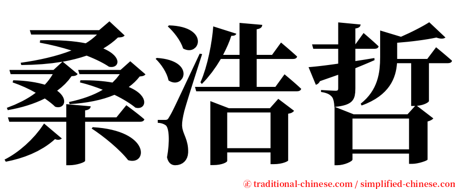 桑浩哲 serif font