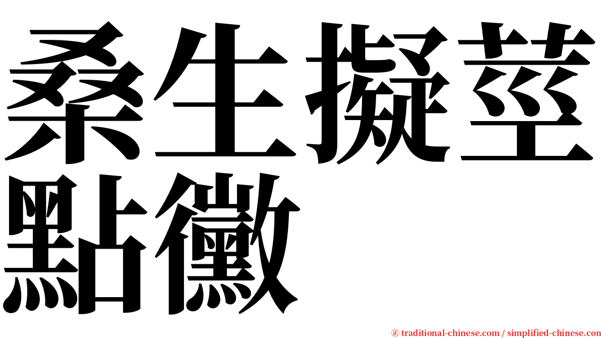 桑生擬莖點黴 serif font