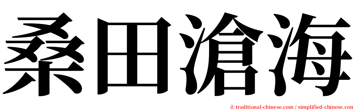 桑田滄海 serif font