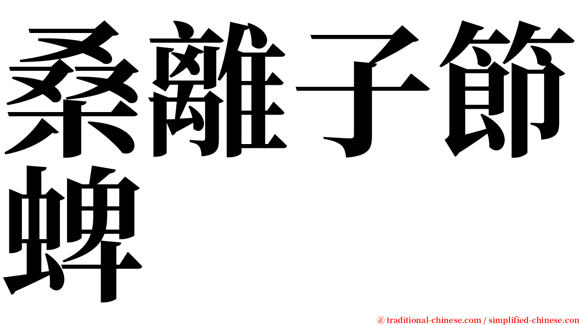 桑離子節蜱 serif font