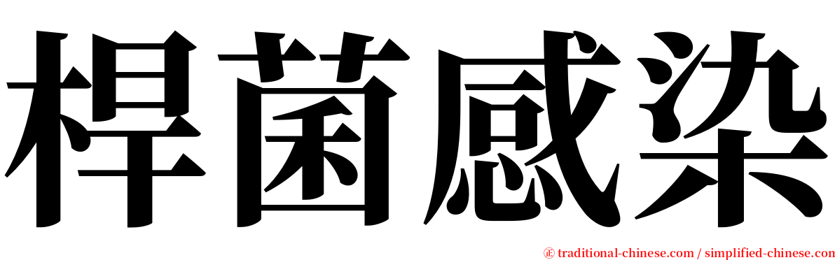 桿菌感染 serif font