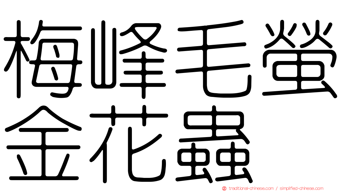 梅峰毛螢金花蟲