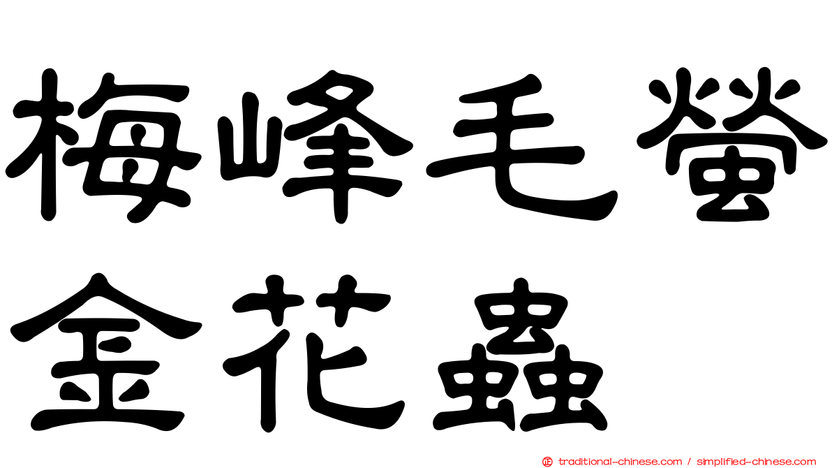 梅峰毛螢金花蟲