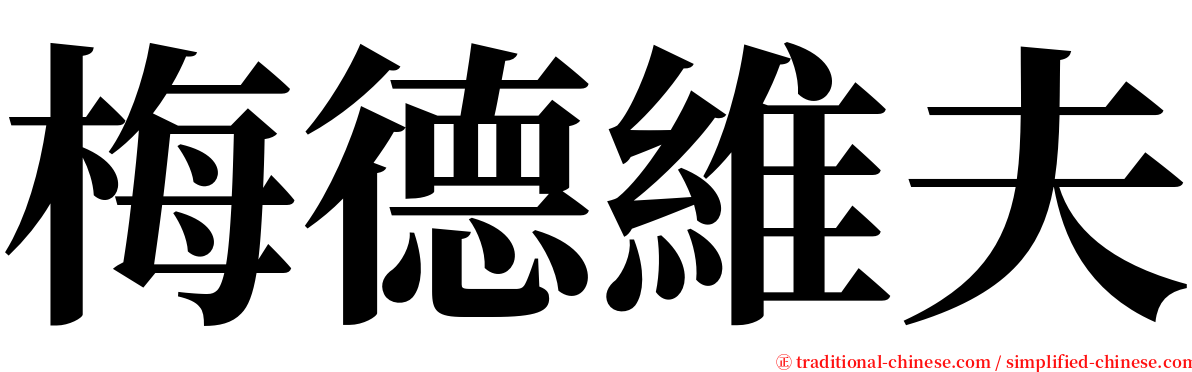 梅德維夫 serif font