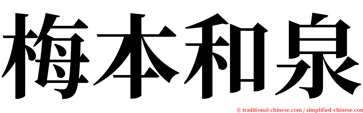 梅本和泉 serif font