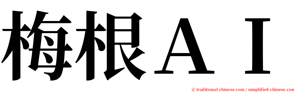 梅根ＡＩ serif font