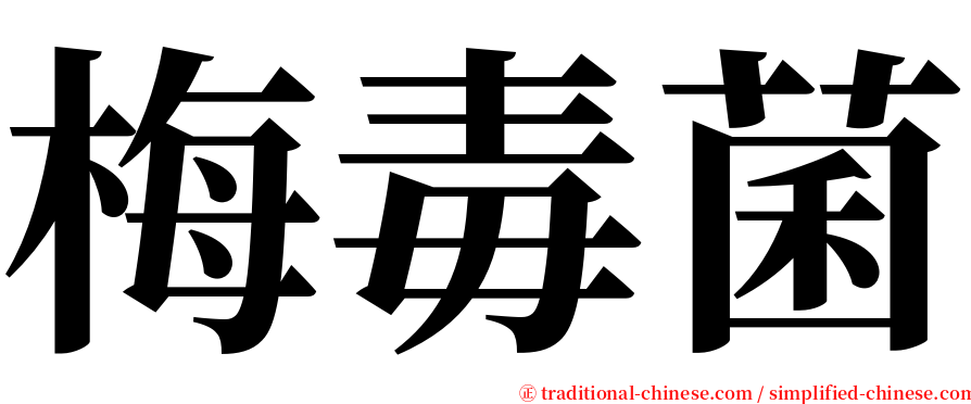 梅毒菌 serif font