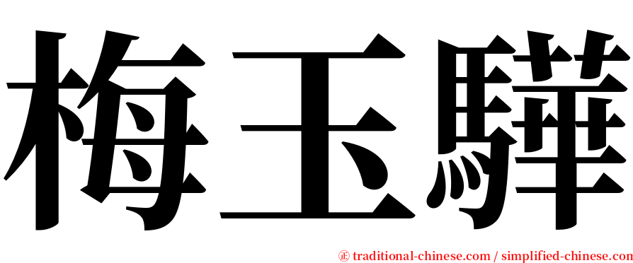 梅玉驊 serif font