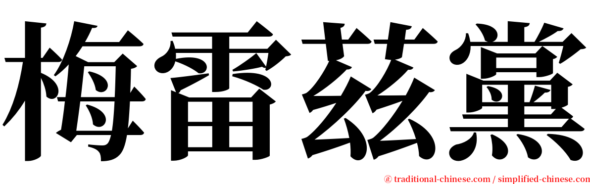 梅雷茲黨 serif font