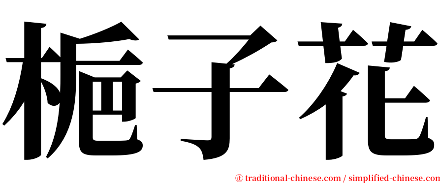 梔子花 serif font