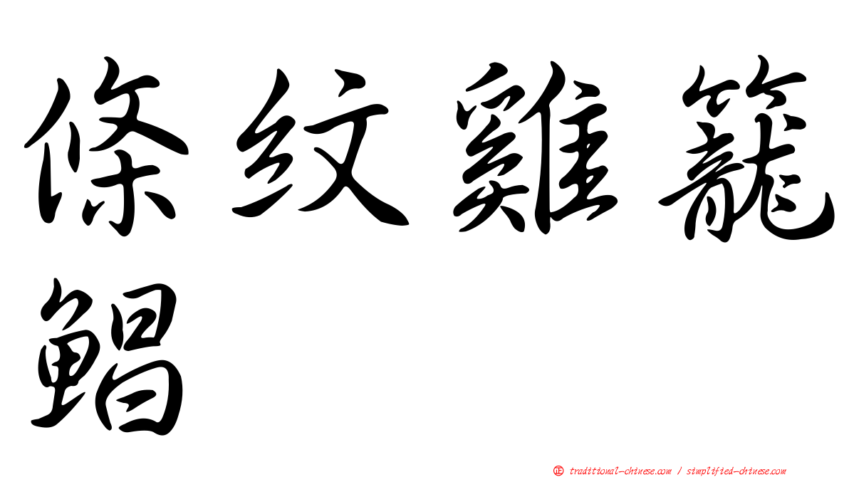 條紋雞籠鯧