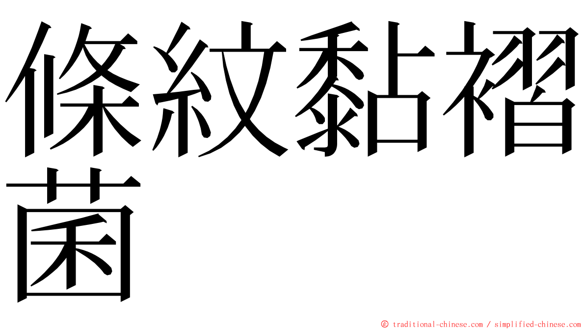 條紋黏褶菌 ming font