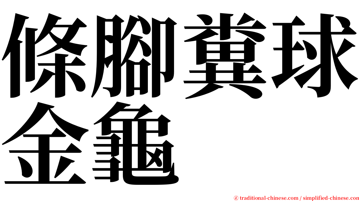 條腳糞球金龜 serif font