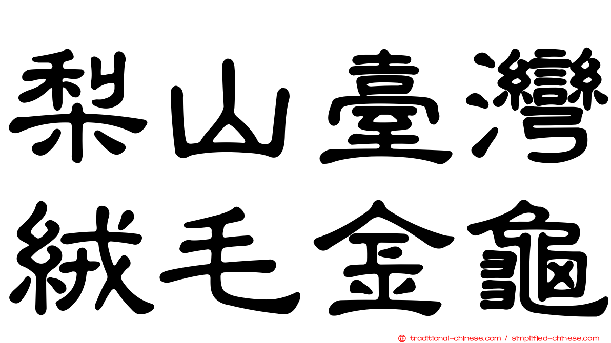 梨山臺灣絨毛金龜