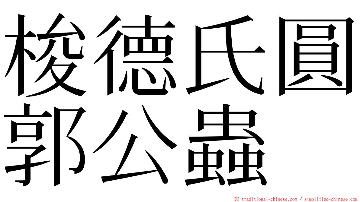 梭德氏圓郭公蟲 ming font