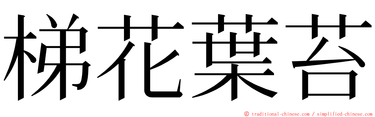梯花葉苔 ming font