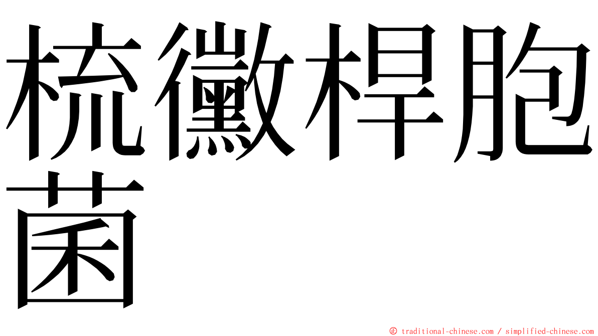 梳黴桿胞菌 ming font