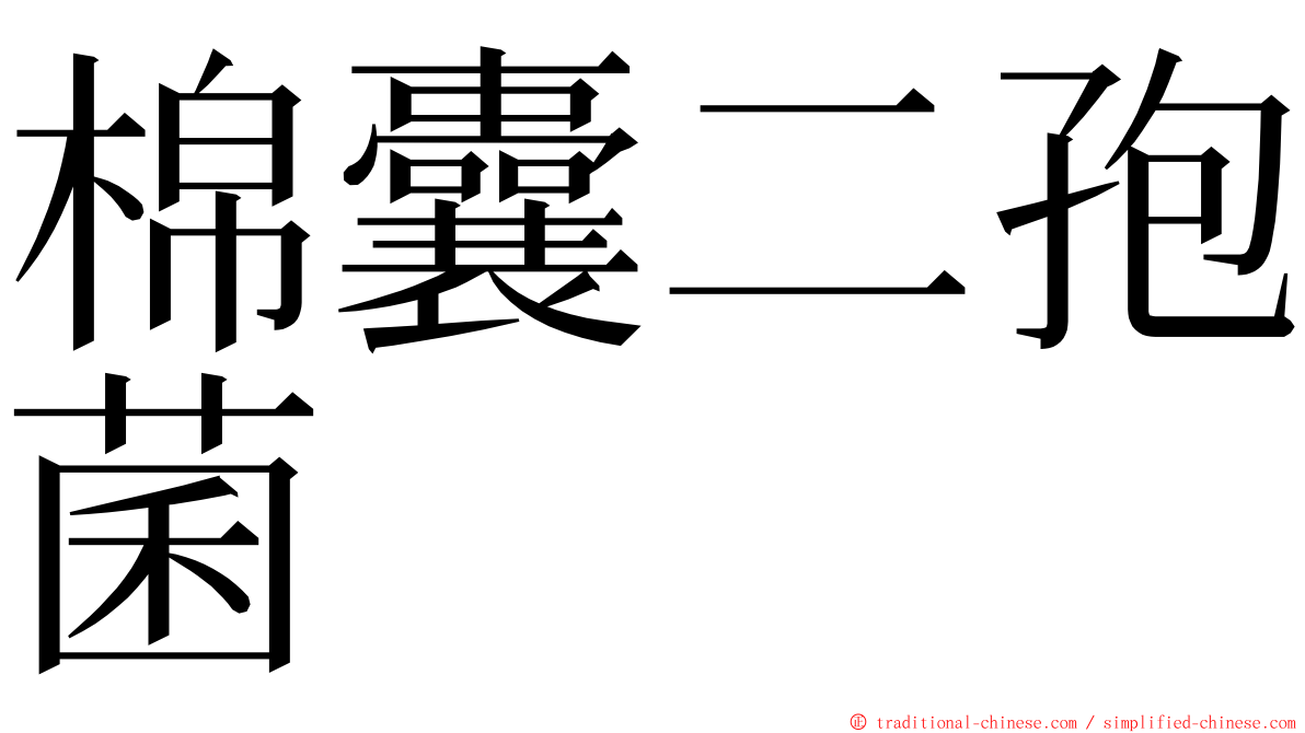 棉囊二孢菌 ming font