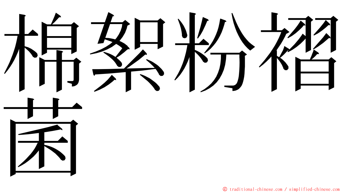 棉絮粉褶菌 ming font