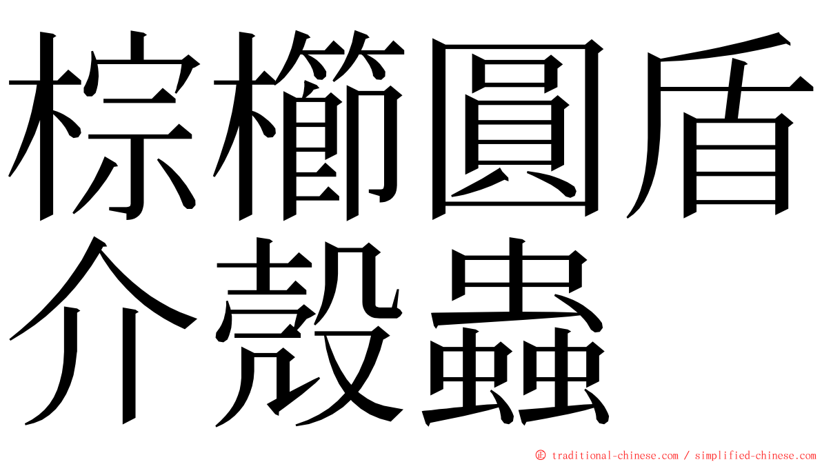 棕櫛圓盾介殼蟲 ming font