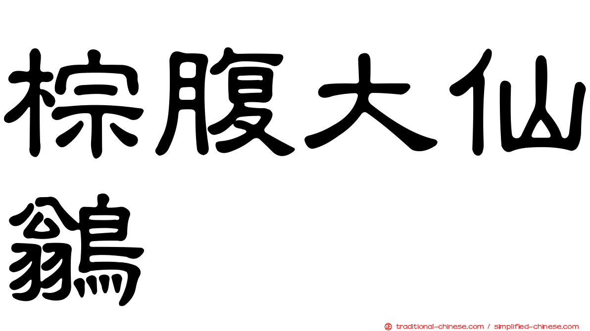 棕腹大仙鶲