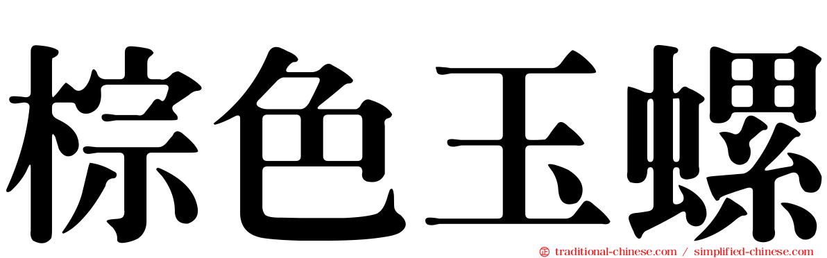 棕色玉螺