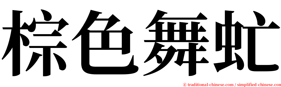 棕色舞虻 serif font