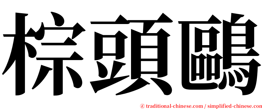 棕頭鷗 serif font