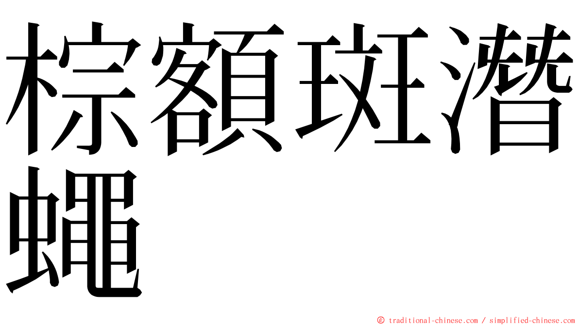 棕額斑潛蠅 ming font