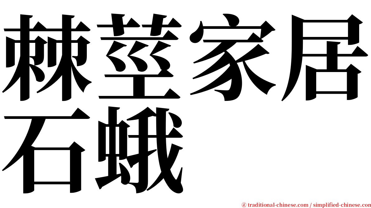 棘莖家居石蛾 serif font