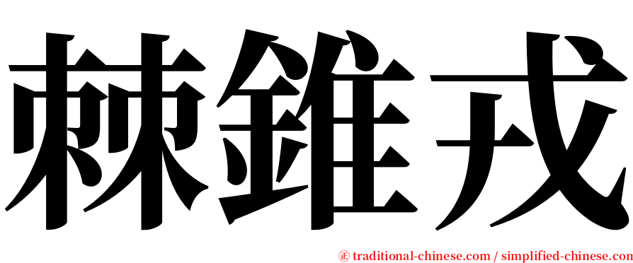 棘錐戎 serif font