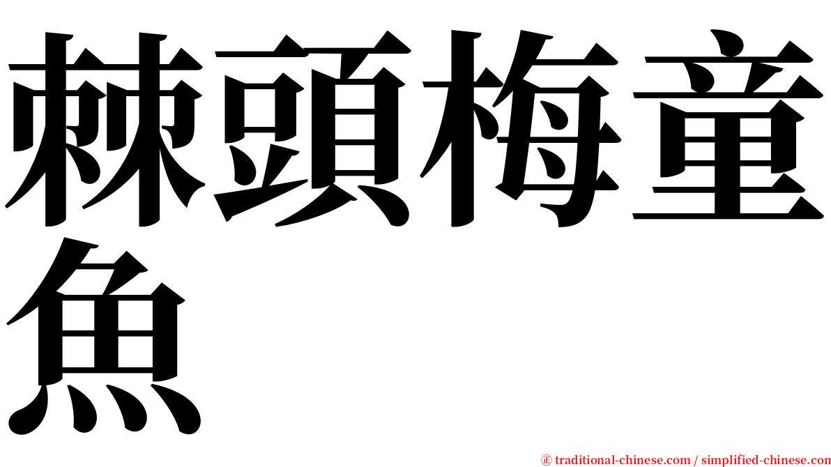 棘頭梅童魚 serif font