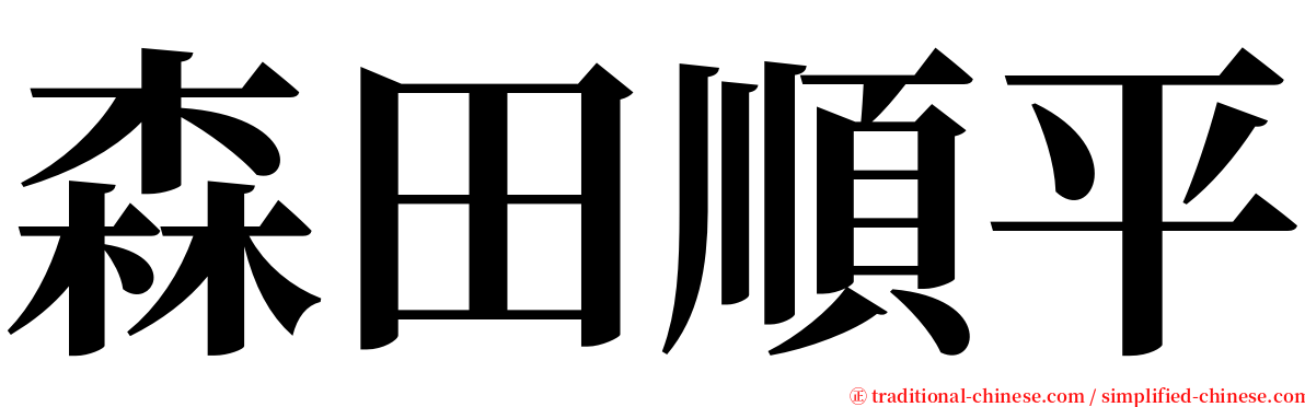 森田順平 serif font