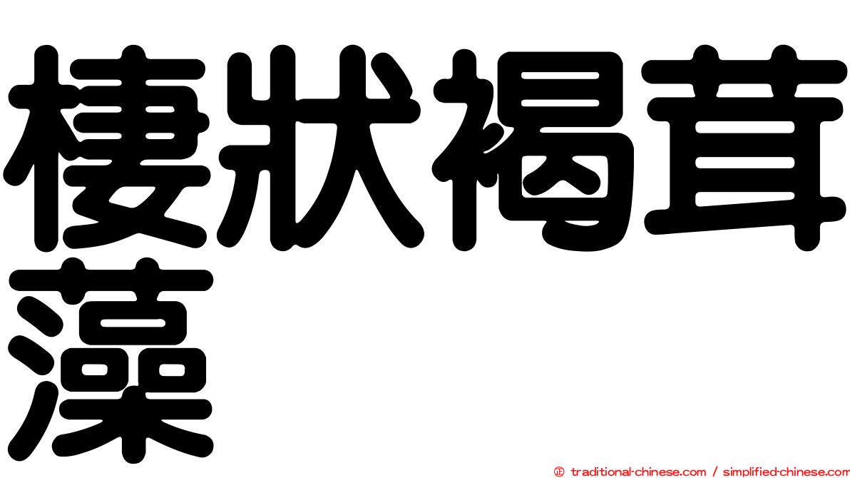 棲狀褐茸藻