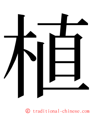 植 ming font