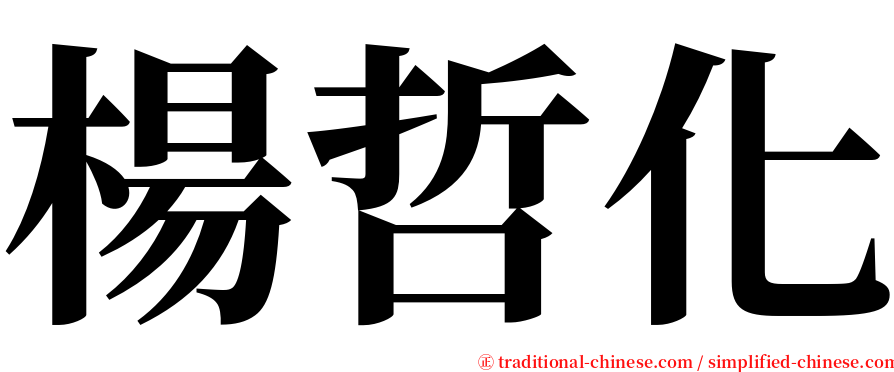 楊哲化 serif font