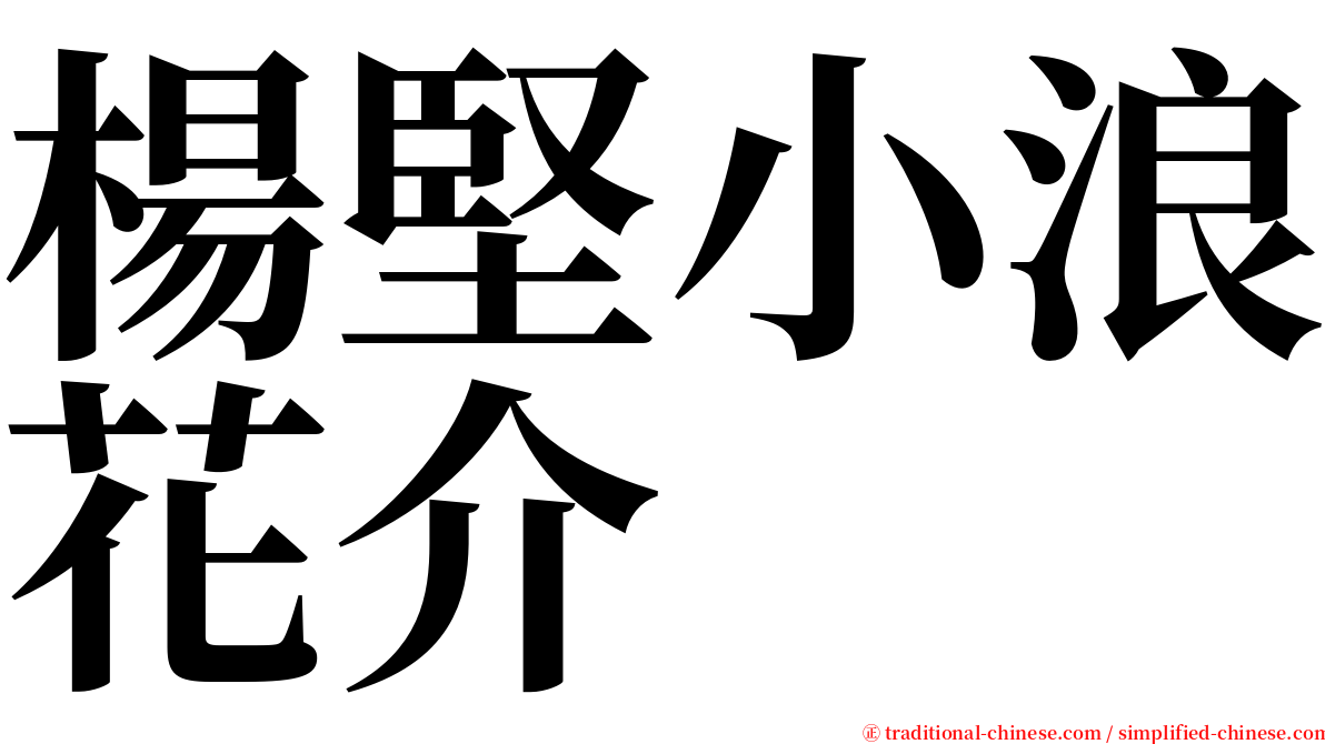 楊堅小浪花介 serif font