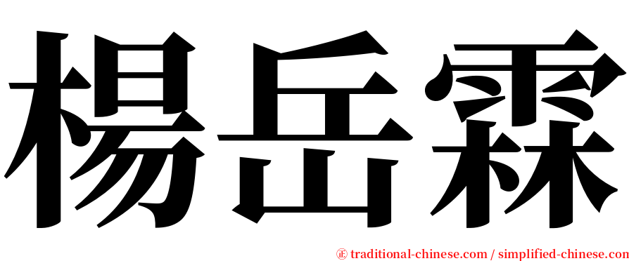 楊岳霖 serif font