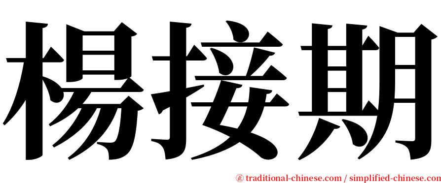 楊接期 serif font