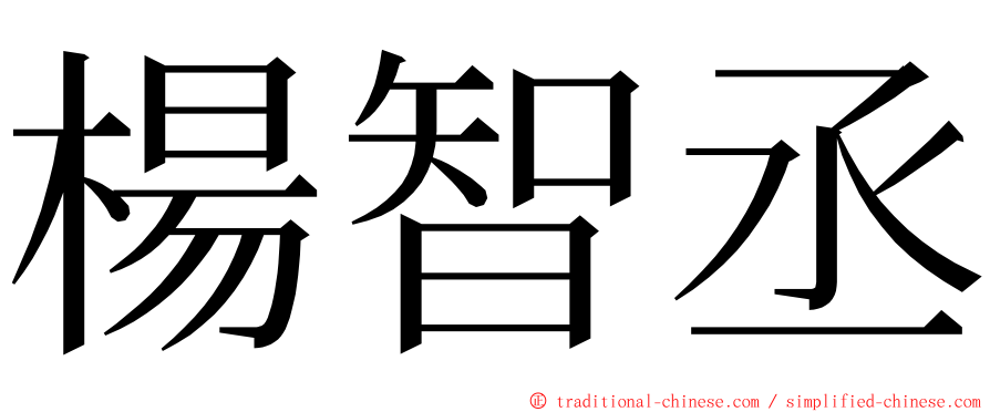 楊智丞 ming font