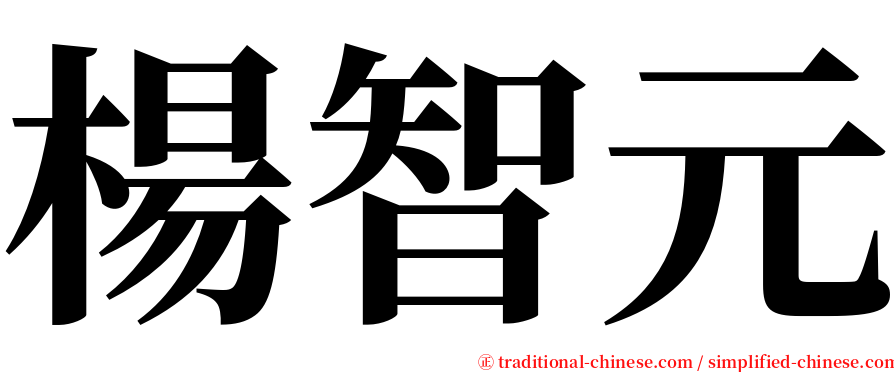 楊智元 serif font