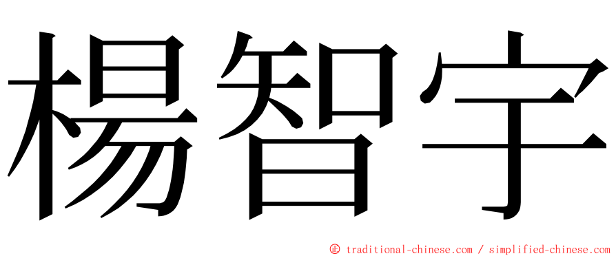 楊智宇 ming font