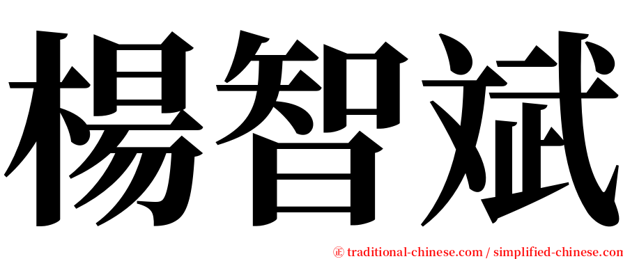 楊智斌 serif font