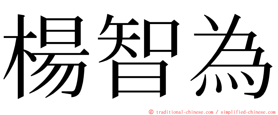 楊智為 ming font