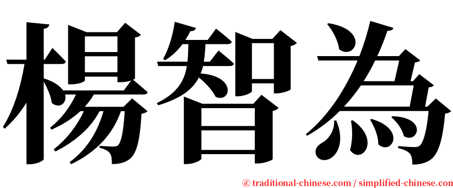 楊智為 serif font