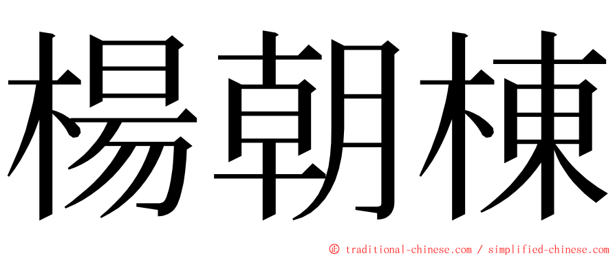 楊朝棟 ming font