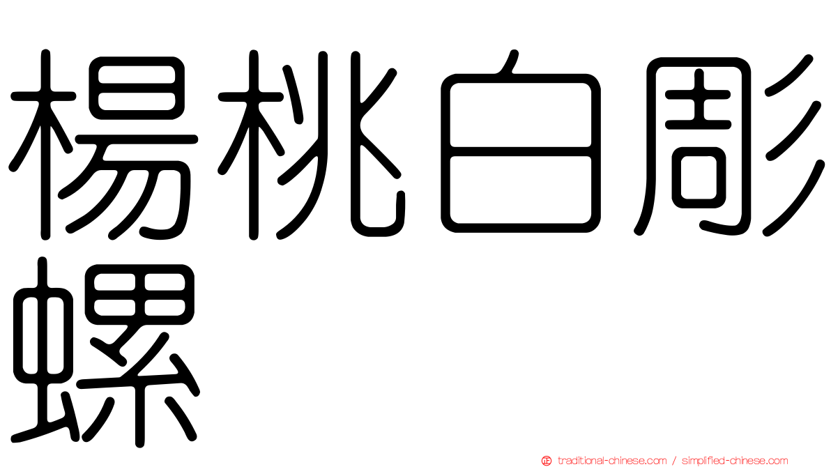 楊桃白彫螺