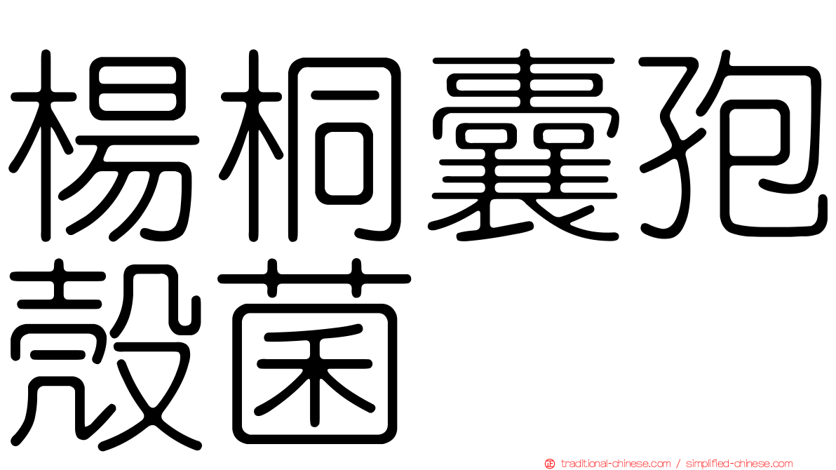 楊桐囊孢殼菌