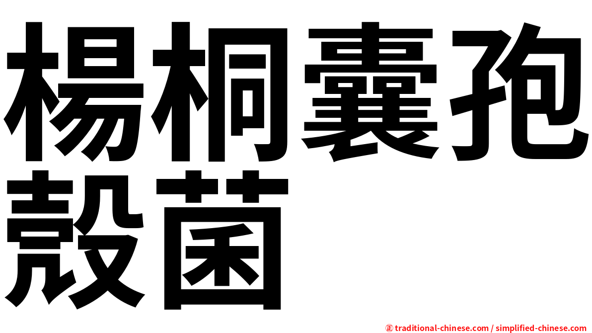 楊桐囊孢殼菌